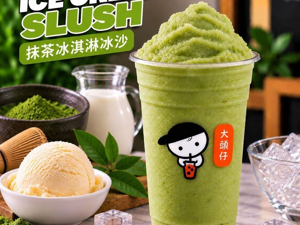 Matcha Green Tea Ice Cream Slush (日式抹茶冰淇淋冰沙)