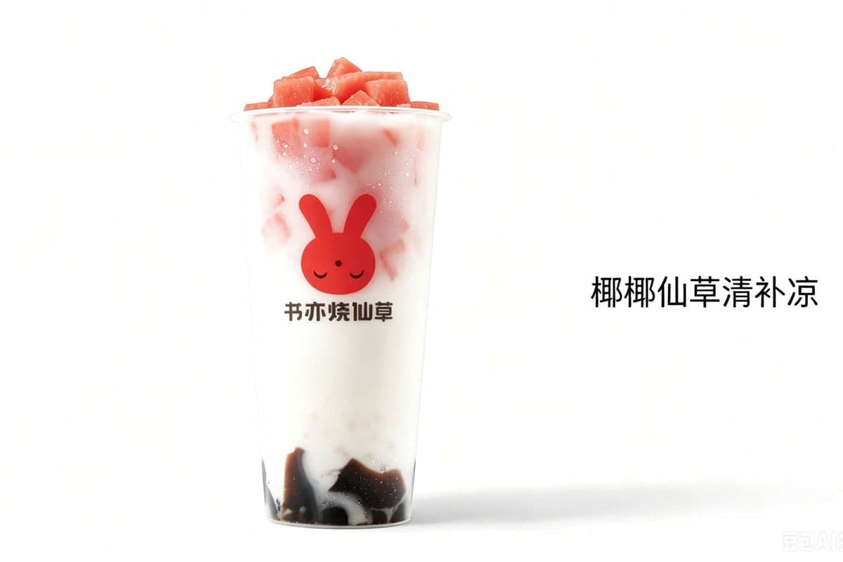 Grass Jelly Watermelon (700ml) / 椰椰仙草清补凉 (700ml)