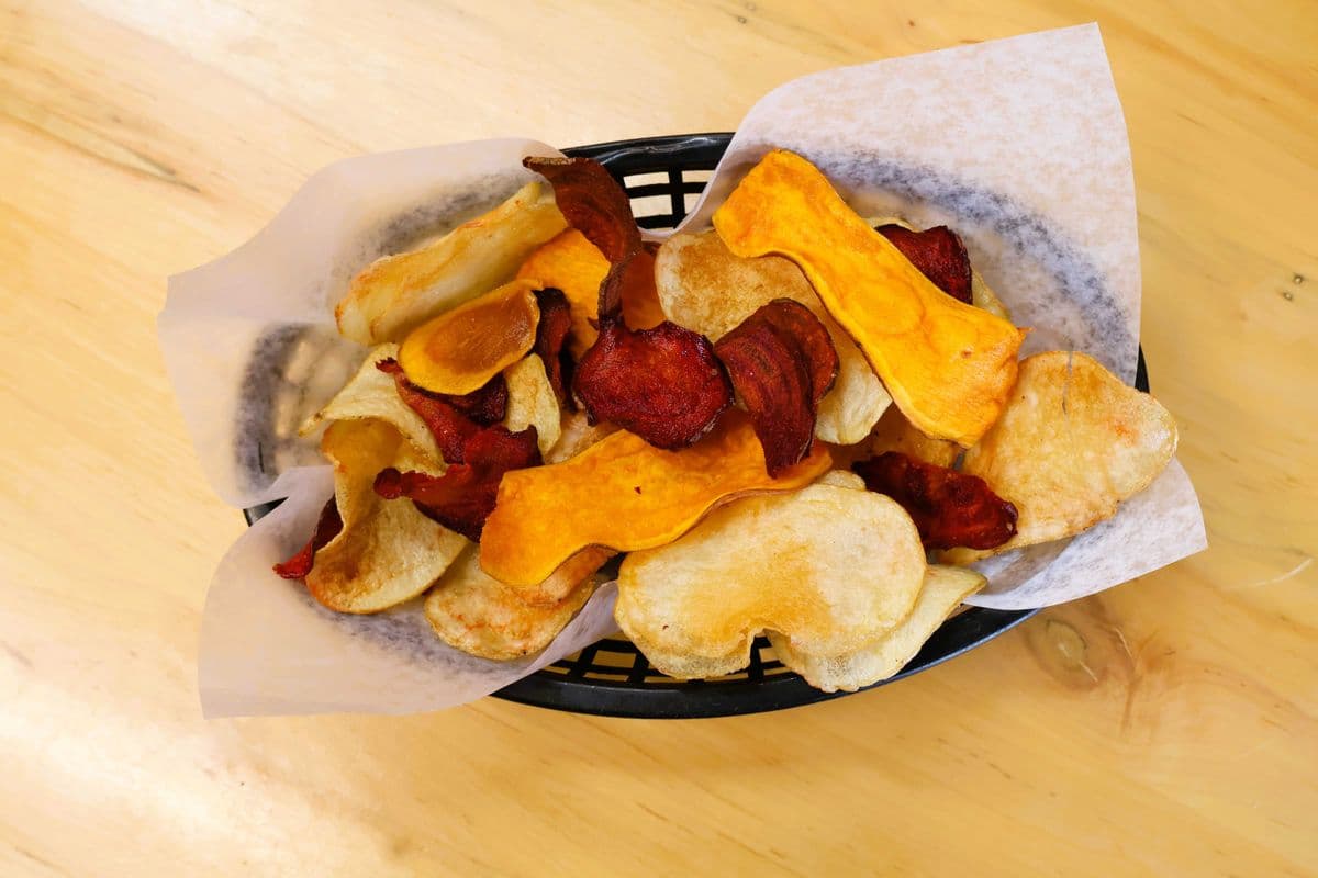 Fresh Fried Root Vegetable Chips