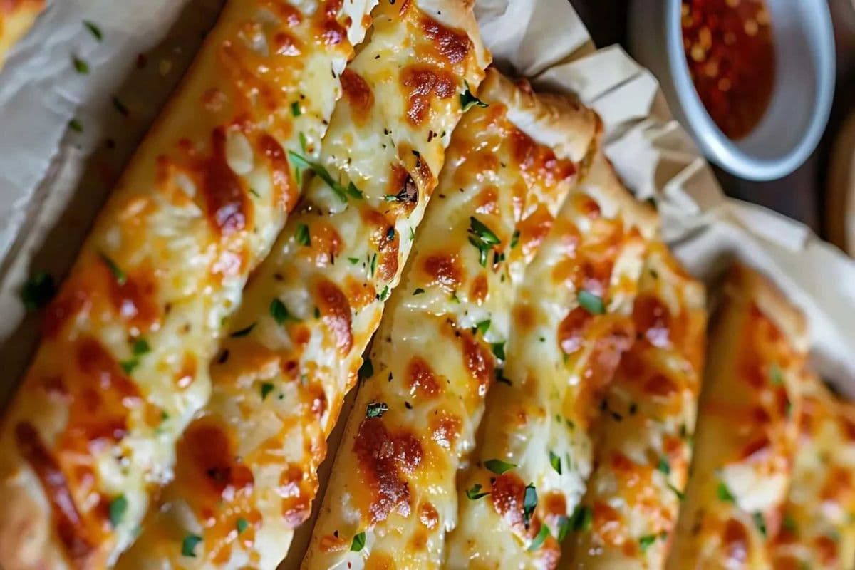 CHEESY GARLIC BREADSTICKS