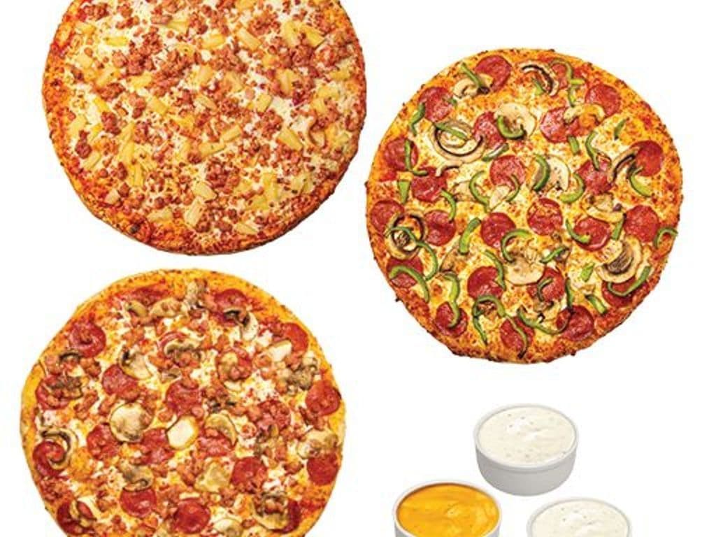 3 Medium Pizzas