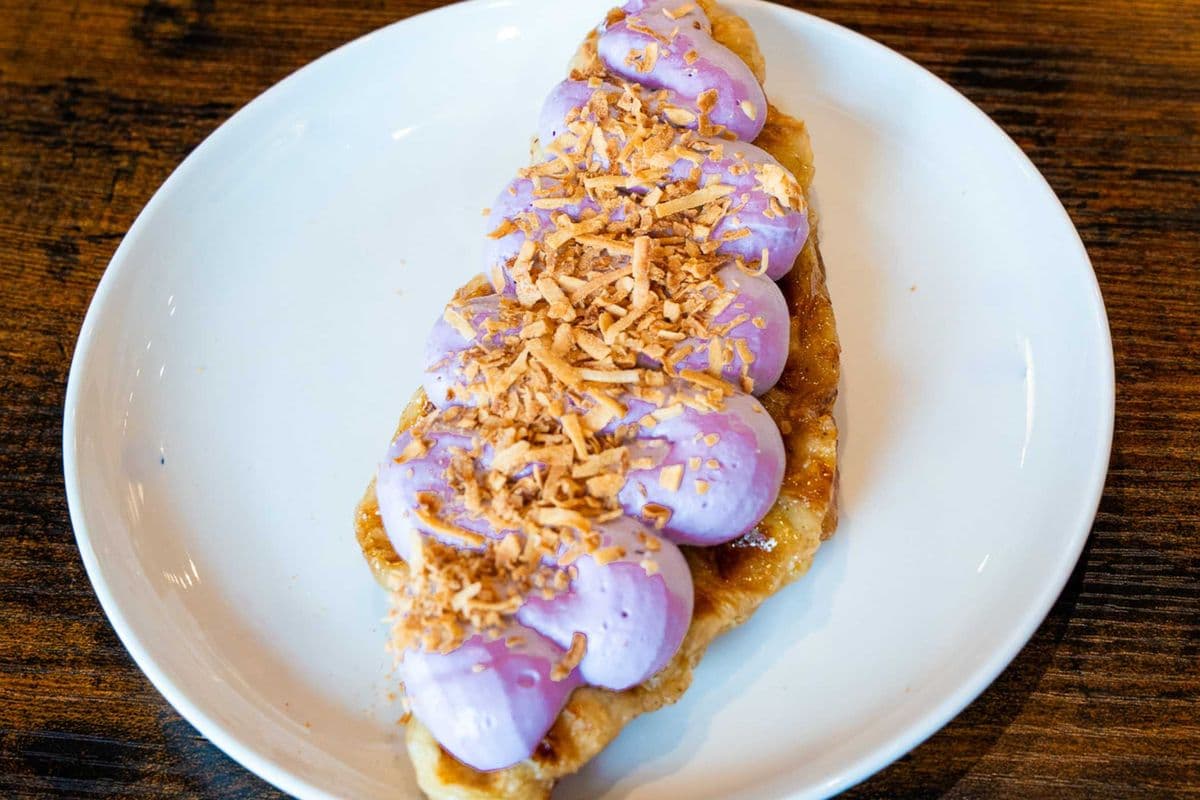 Ube Coconut Croffle
