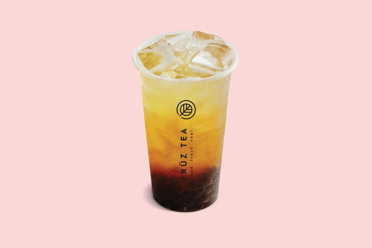 Passion Fruit Green Tea with Tapioca and Lychee Jelly