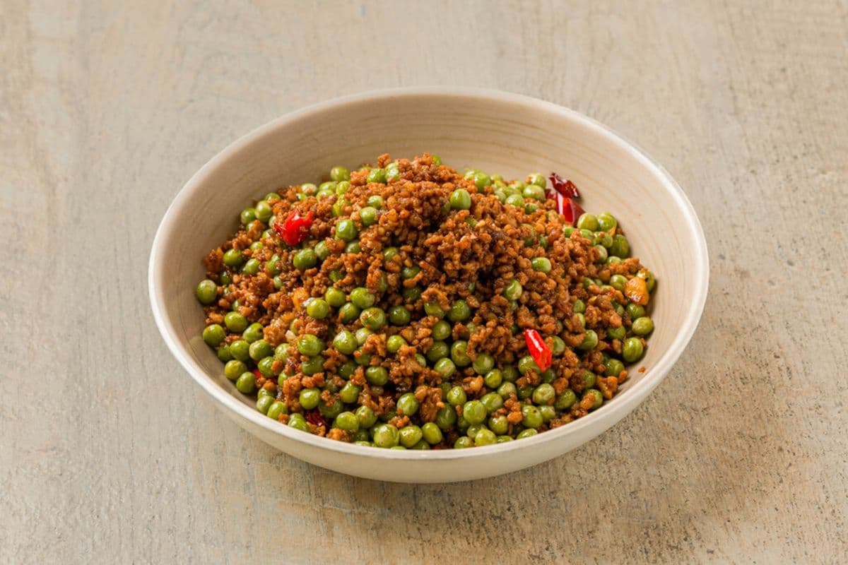 青豆炒肉沫 Stir-fried Minced Pork with Green Beans