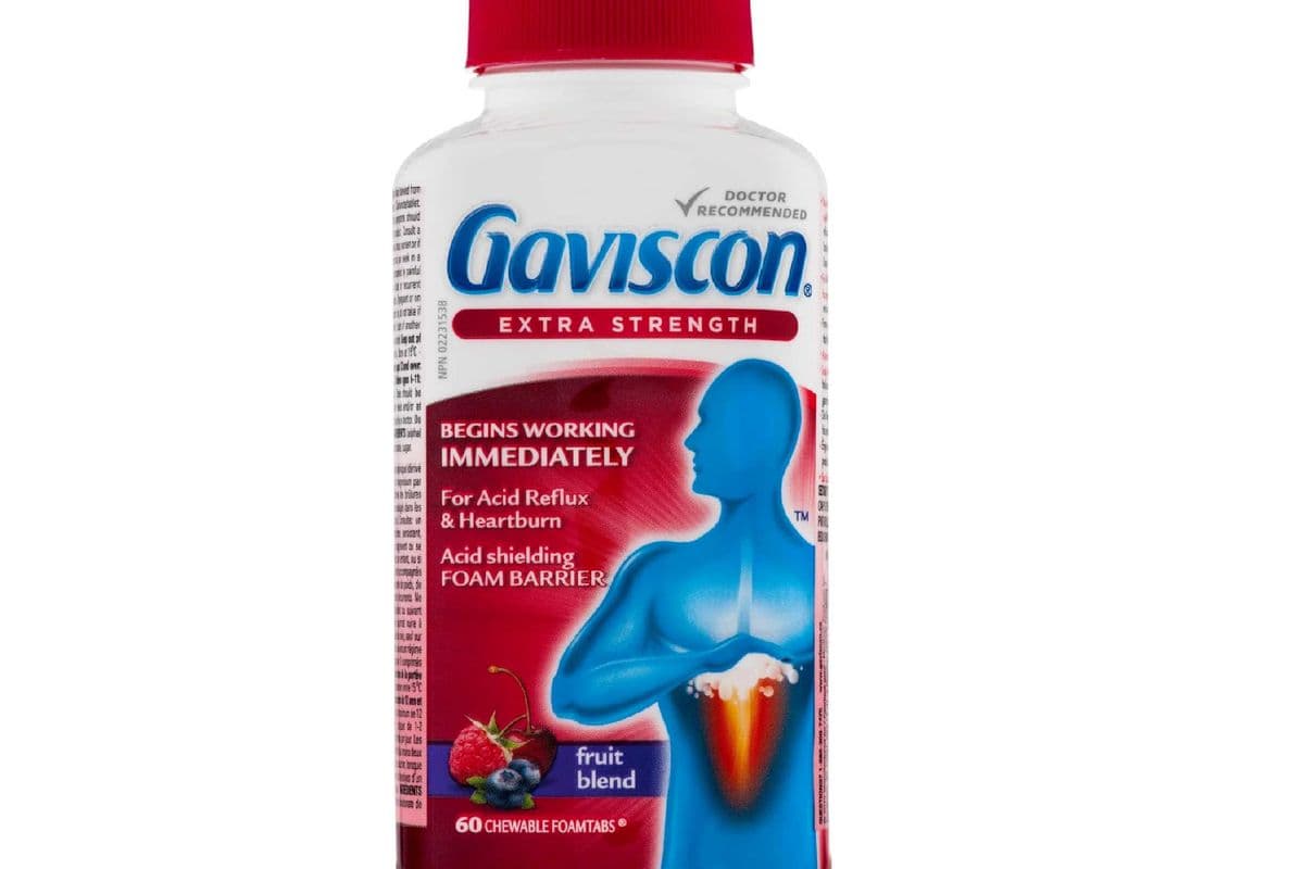 GAVISCON EXTRA STRENGTH FRUIT BLEND CHEWABLE TABLETS 60 PACK (60 TABLETS)