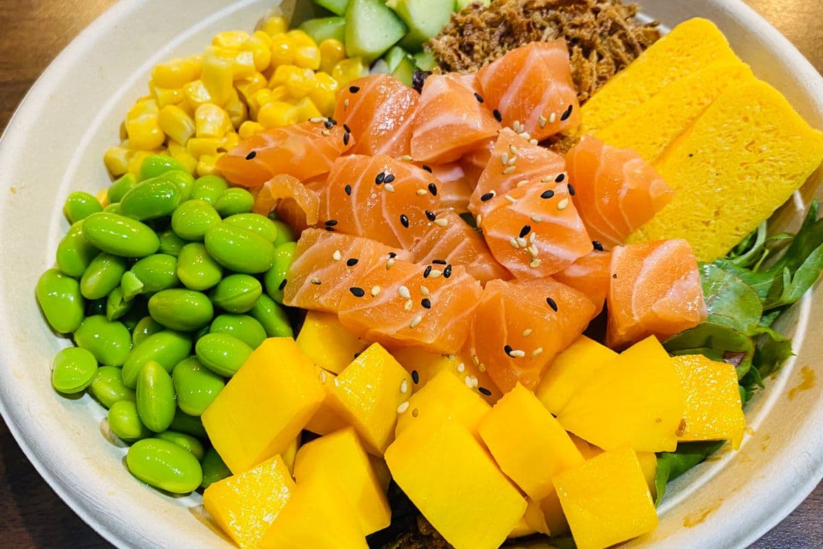 Spicy Mango Salmon Poke Bowl