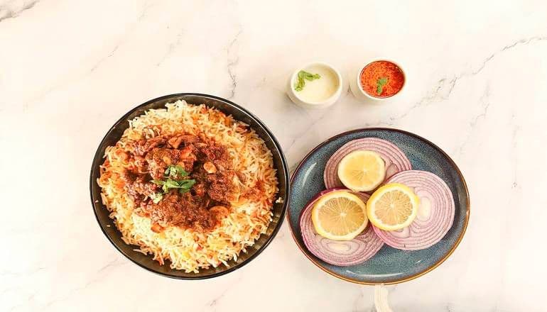 Mutton Ghee Roast Biryani / Mutton Ghee Roast Biryani