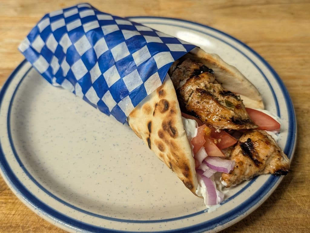 Grilled Chicken Souvlaki Wrap