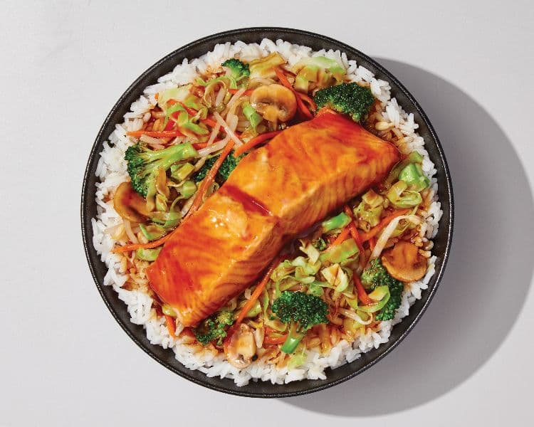 Salmon Teppanyaki with Rice
