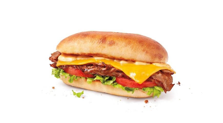 Sandwich boeuf rôti et fromage cheddar, format régulier