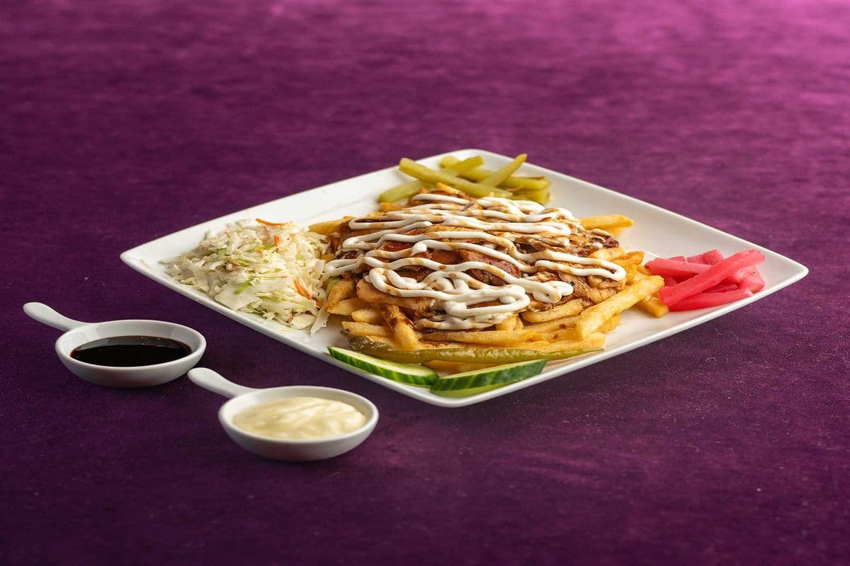 Chicken on rice or fries