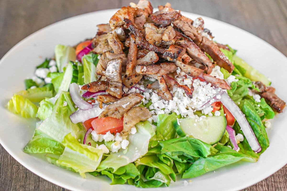 Chicken Yeero Greek Salad
