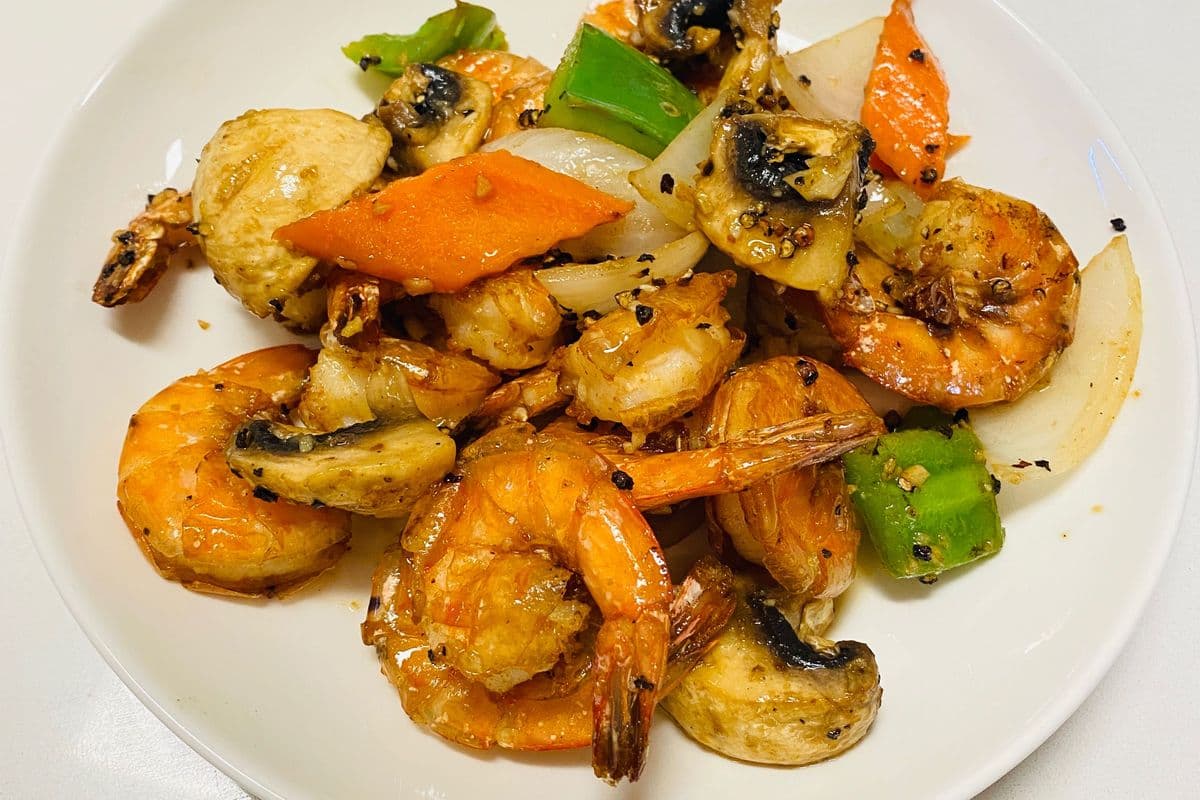 Prawn with Black Pepper Sauce
