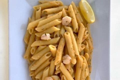 Pasta with Shrimp and Salmon