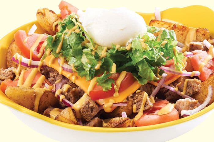 Burger in a skillet