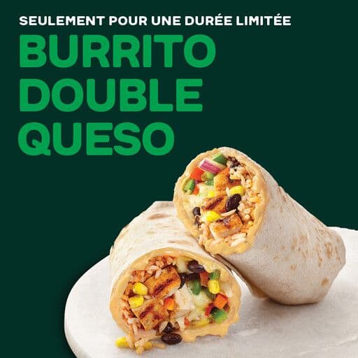 Queso Double-Up Burrito / Burrito Double Queso