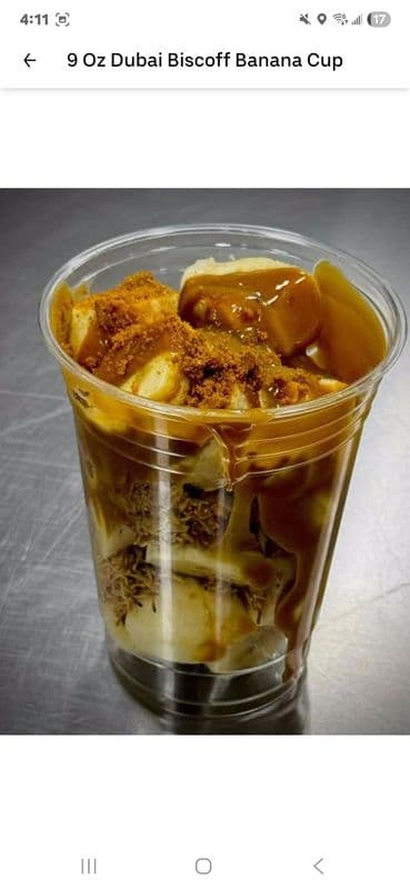 16 Oz Dubai Biscoff Banana Cup