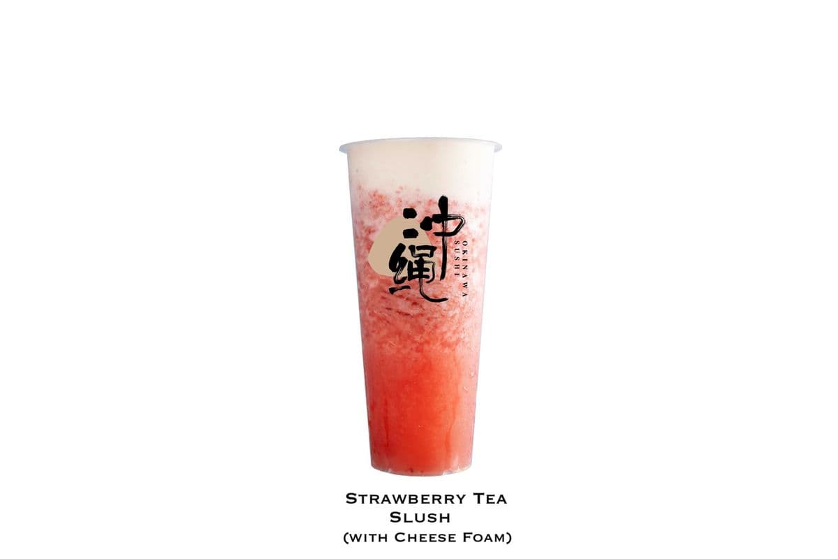 Strawberry Tea Slash (with cheese foam)