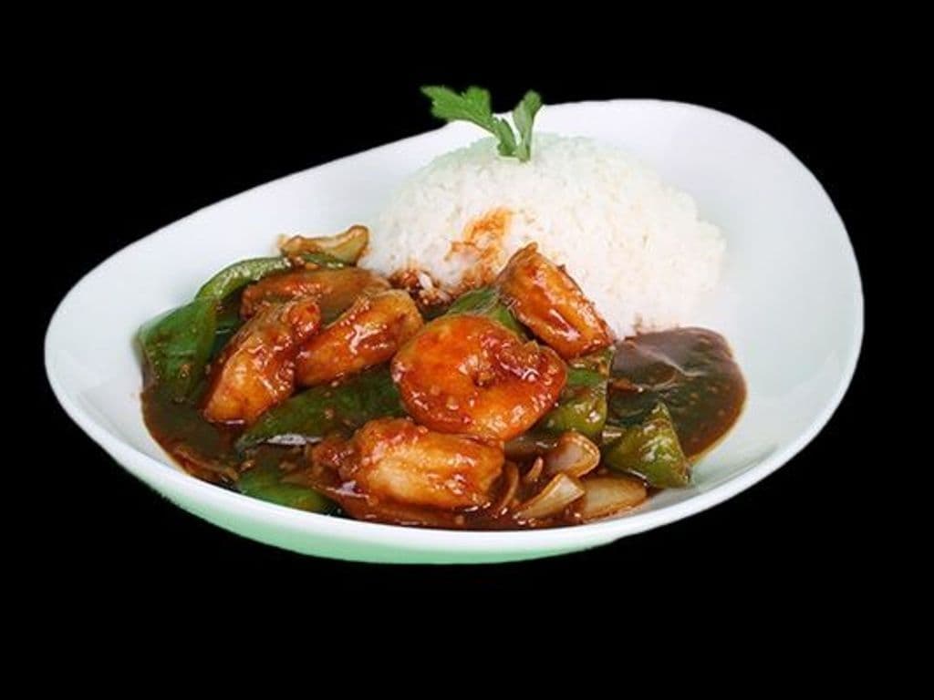 Shrimp with Black Bean (Individual served with Steamed Rice)