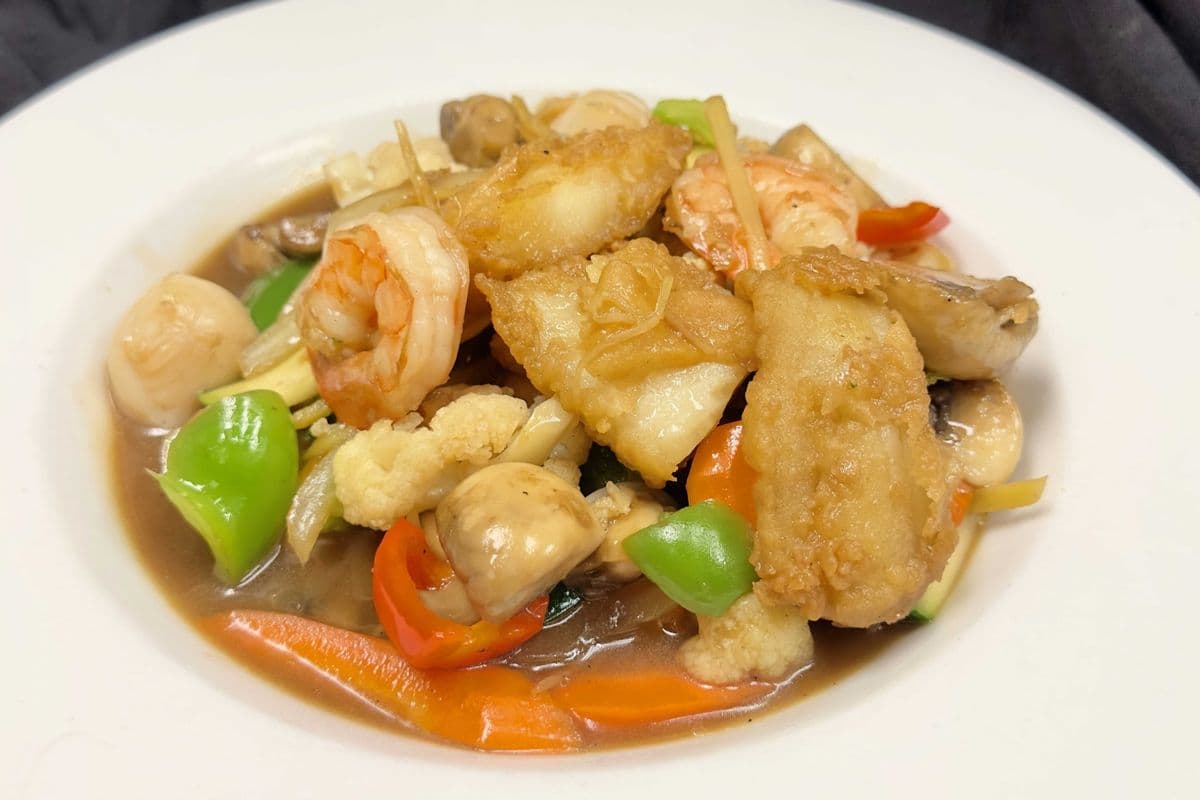 Fruits de mer au gingembre