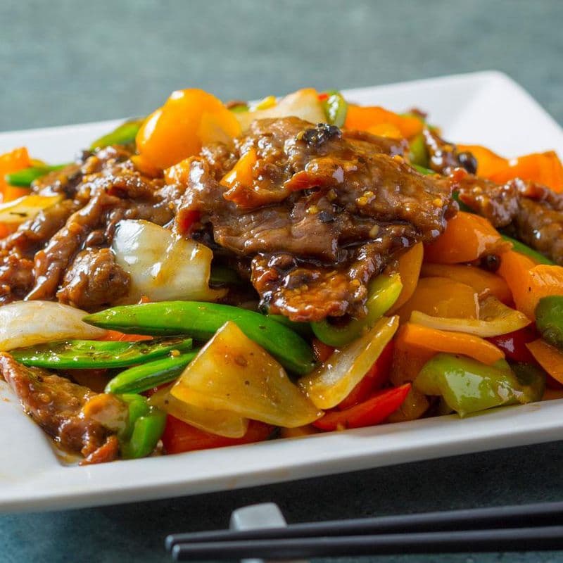 Beef with Green Pepper in Black Bean Sauce 豉椒炒牛肉