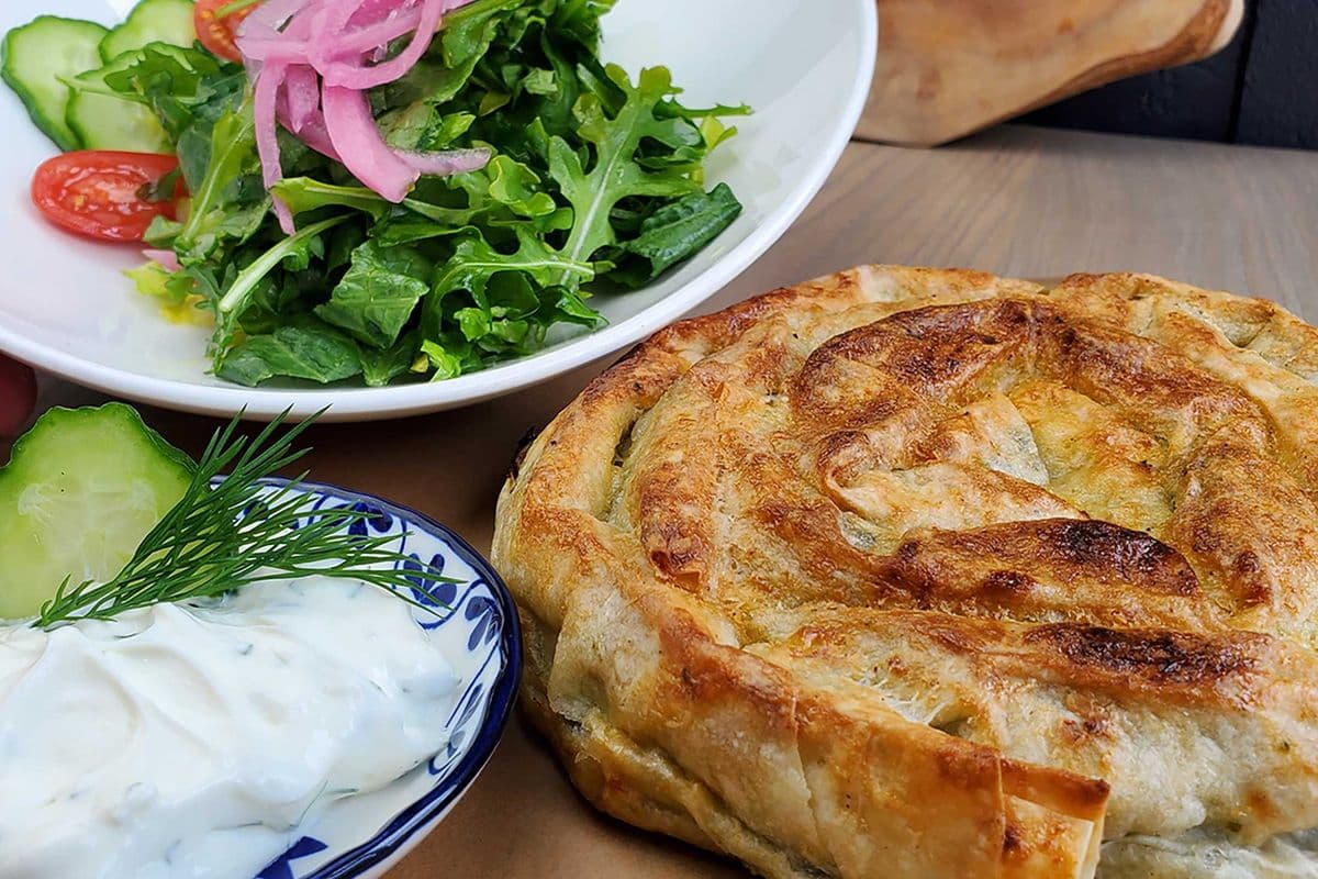 Potato, Cheddar and Chives Borek Pie