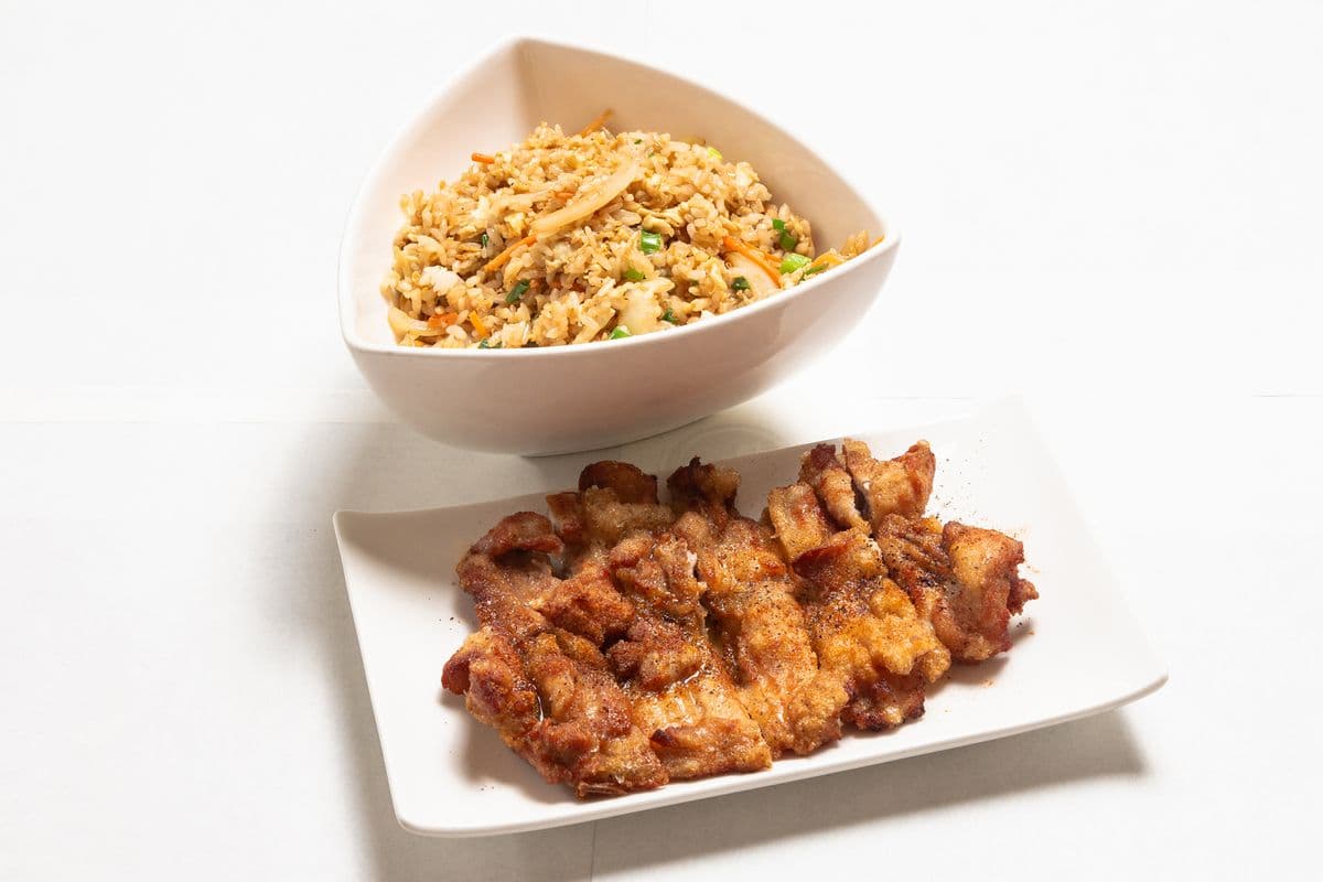 Fried Chicken Thigh with Rice