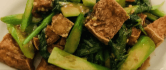 V08. Tofu with Chinese Greens