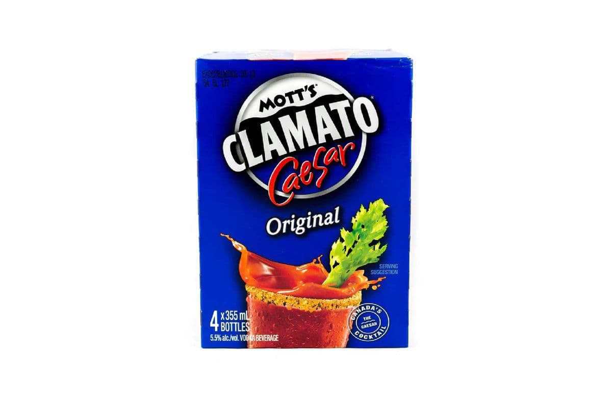 MOTT'S CLAMATO CAESAR ORIGINAL BOTTLE (4 x 355ML)