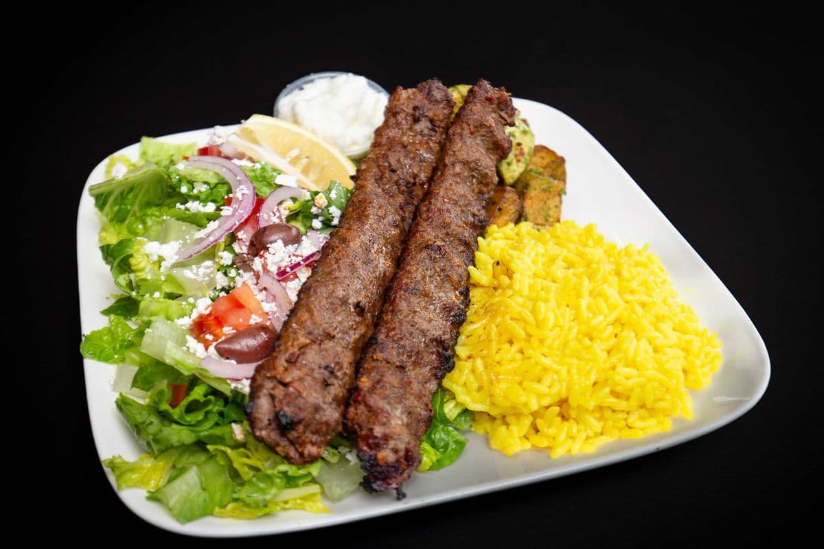 #5. Beef Kabob Platter (Two skewer )