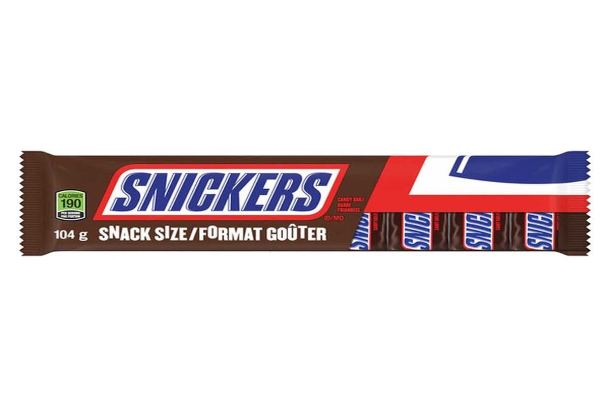 snickers snack size (104g) (190 Cal)