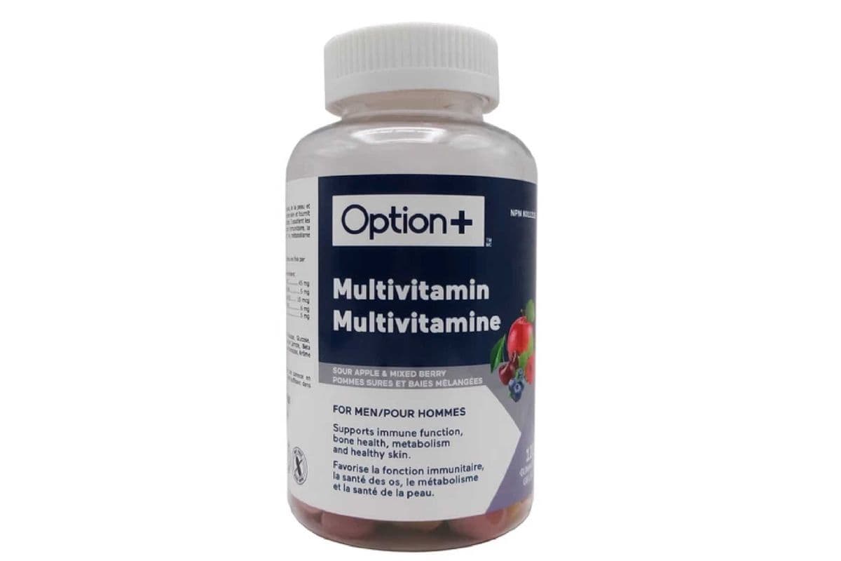 OPTION+ MULTI VITAMIN SOUR APPLE AND MIXED BERRY FOR MEN GUMMIES 120 PACK (120 GUMMIES)