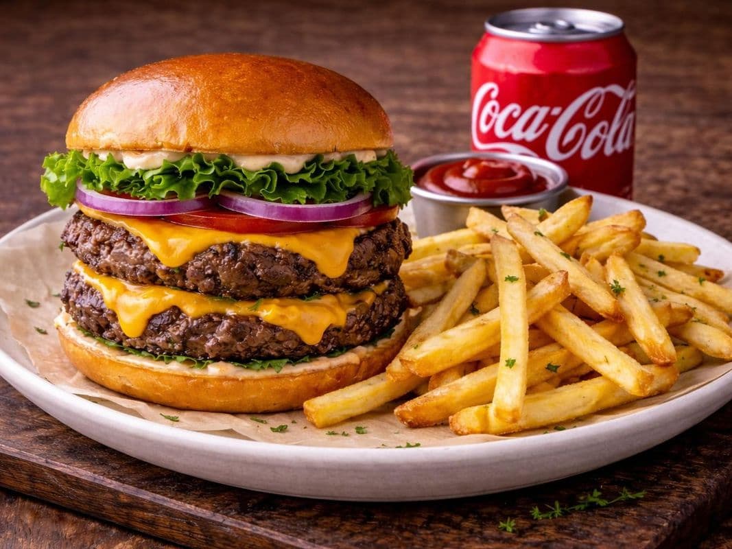 Hangry Vegan Burger Combo
