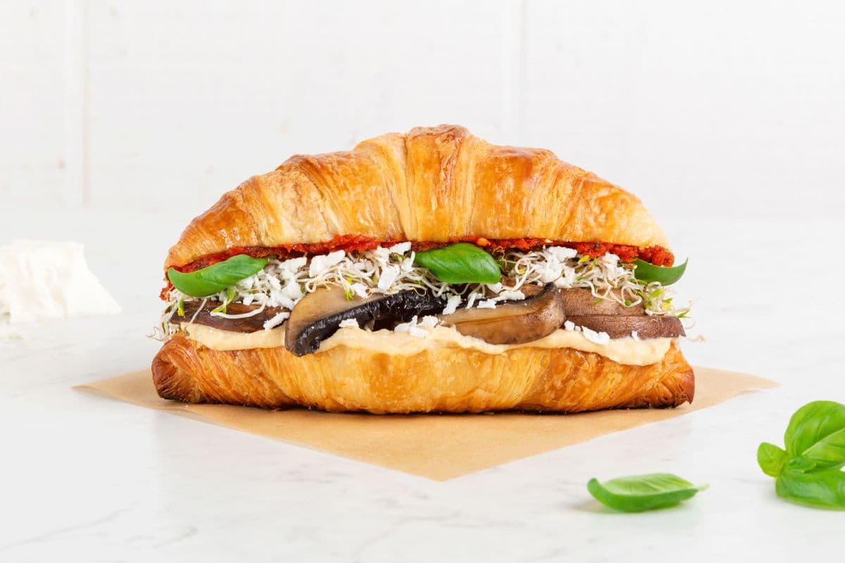 Grilled Portobello and Hummus Croissant