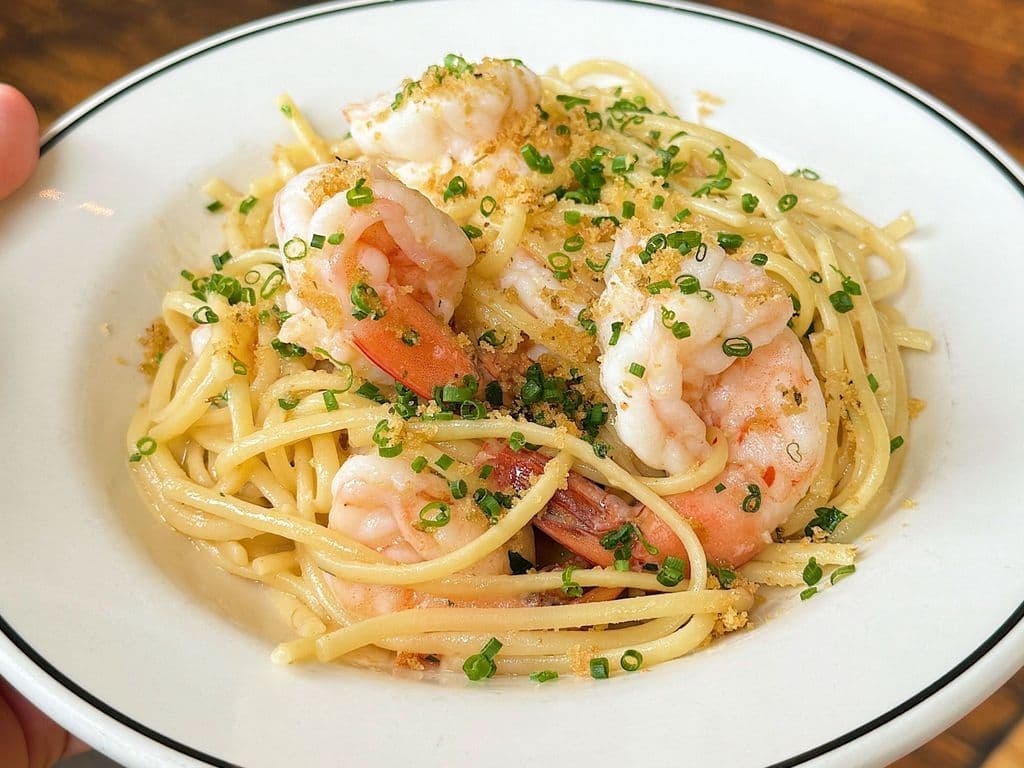 Linguine scampi aux crevettes