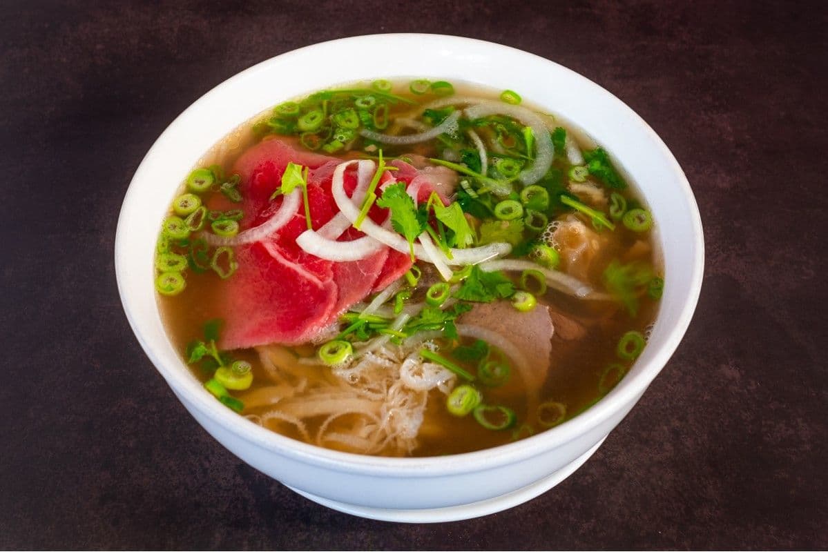 4. Steak and Meat Ball Noodle Soup - Pho Tai, Bo Vien