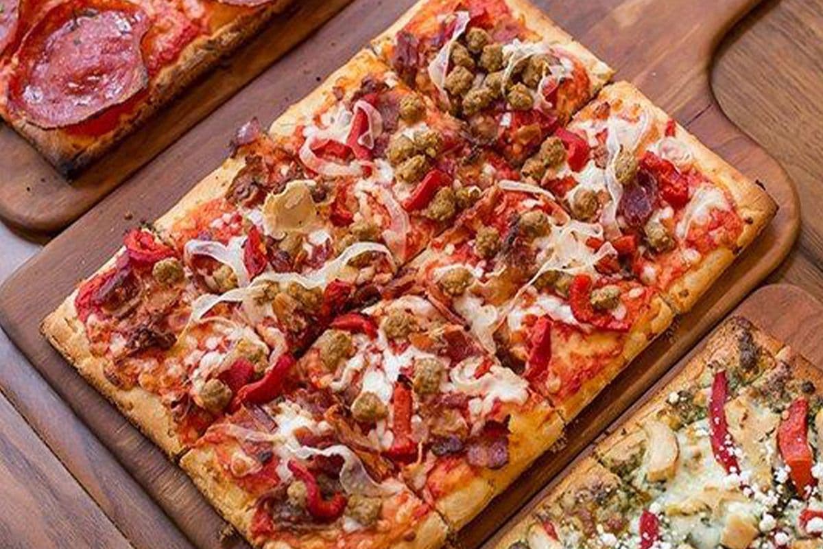 Share Sausage and Bacon Pizza