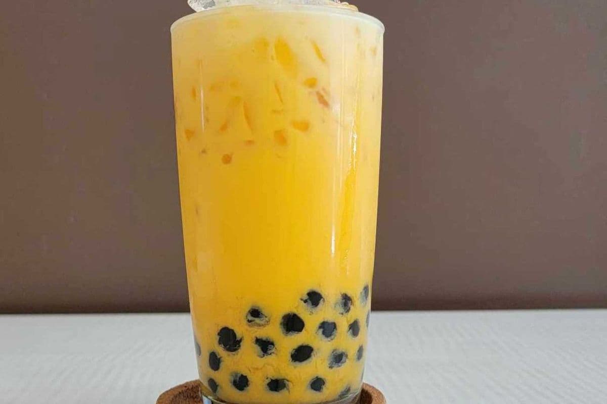 Iced Mango Fresh Milk Boba
