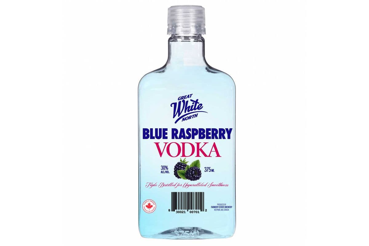 GREAT WHITE NORTH VODKA Blue Raspberry FLAVOUR 30% (375ML) (1 x 375ML)