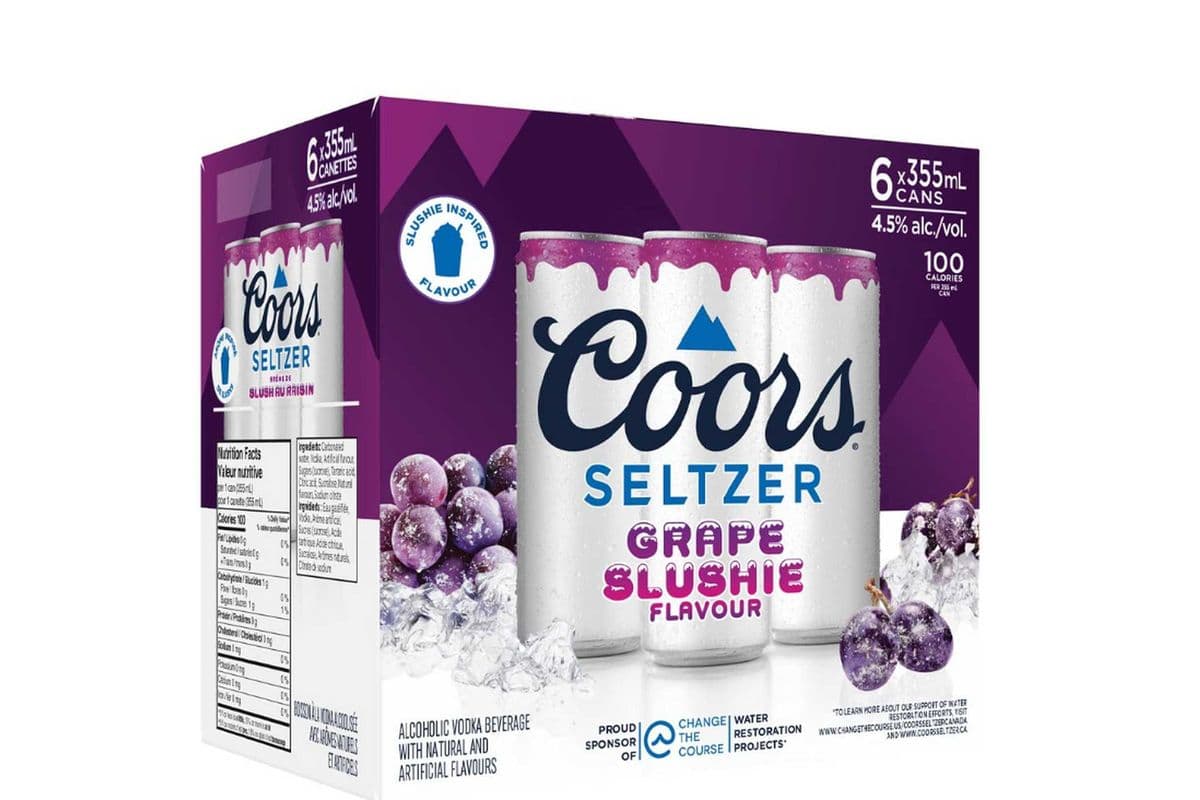 Coors Seltzer Grape Slushie (6 x 355ml)