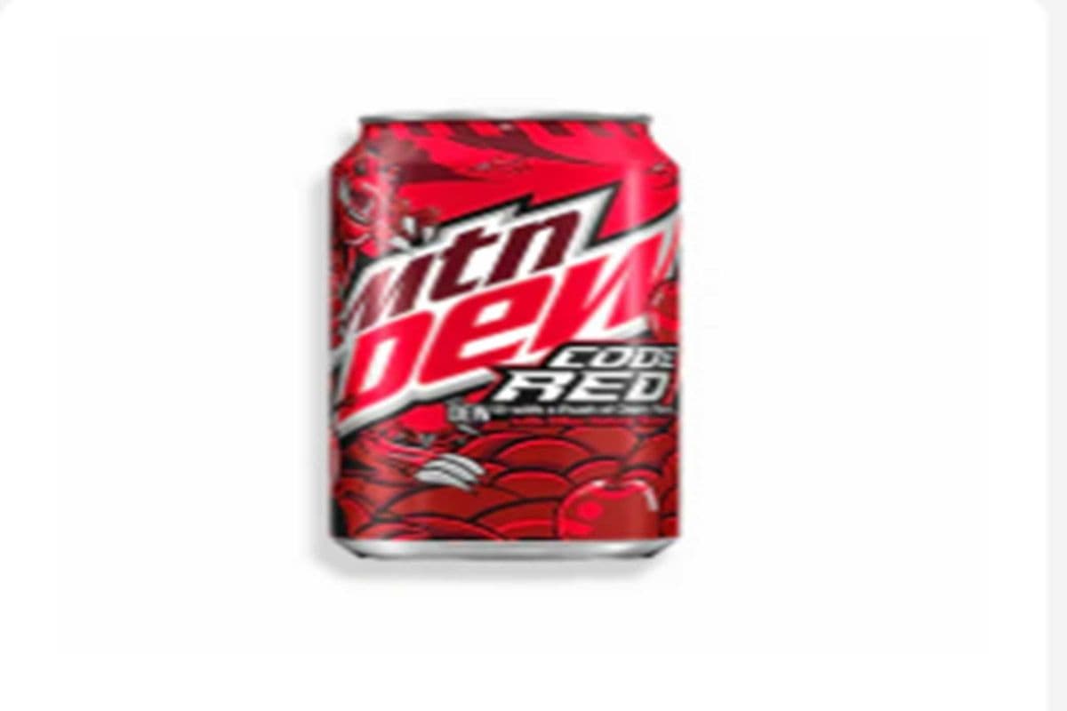 Mtn dew code red cherry (355ml) (170 Cal)