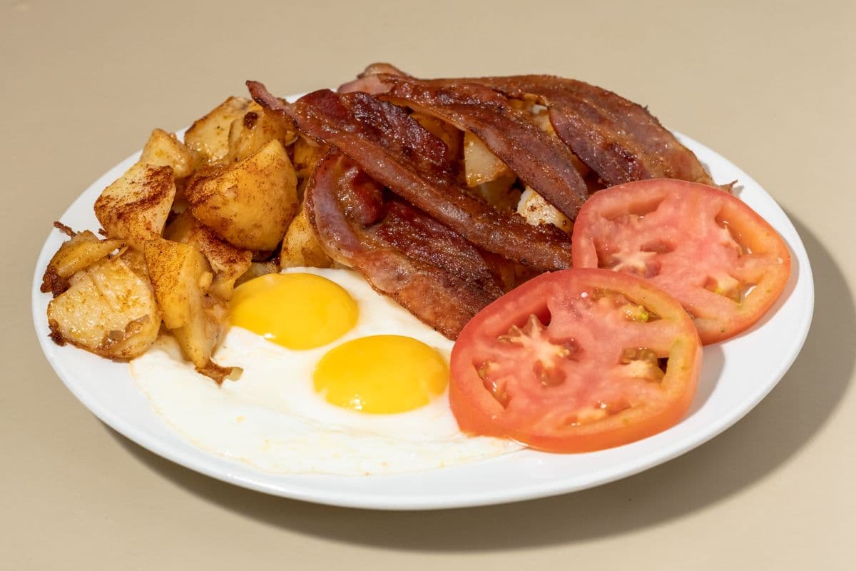 Two Eggs with Ham, Bacon, or Sausage