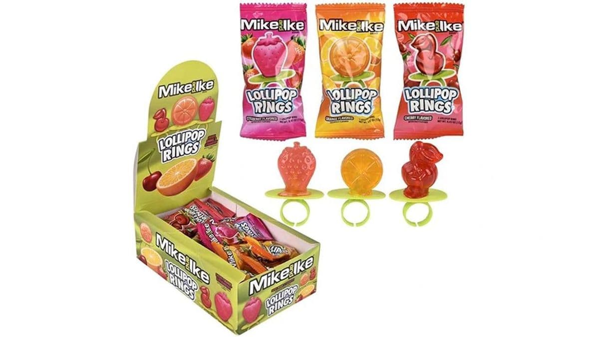 Mike & Ike Lollipop Rings - USA