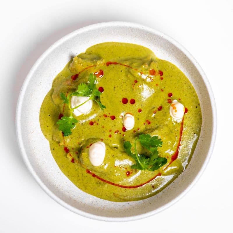 Green Tomato Butter Chicken