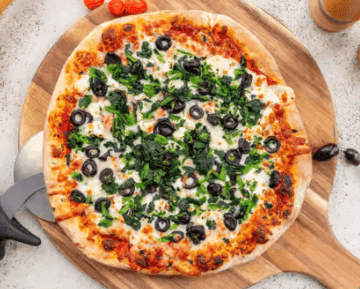 Pizza 12" moyenne au épinard