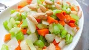 Meat with Diced Vegetables and Almonds