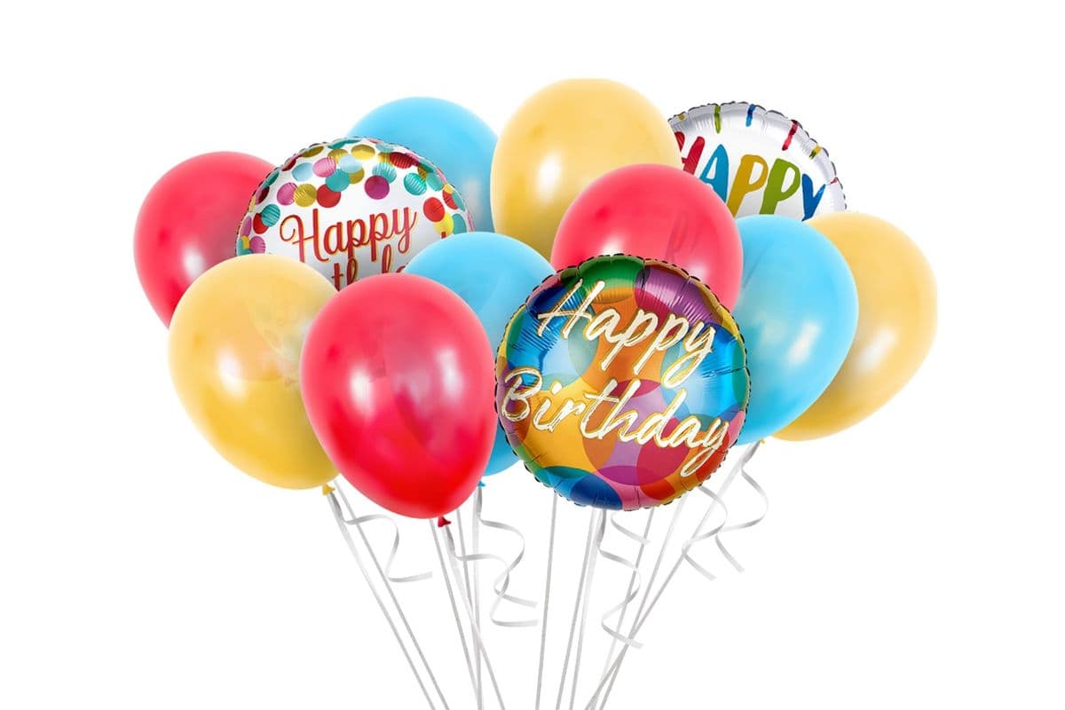 Bouquet de ballons joyeux anniversaire / Happy Birthday Balloon Bouquet