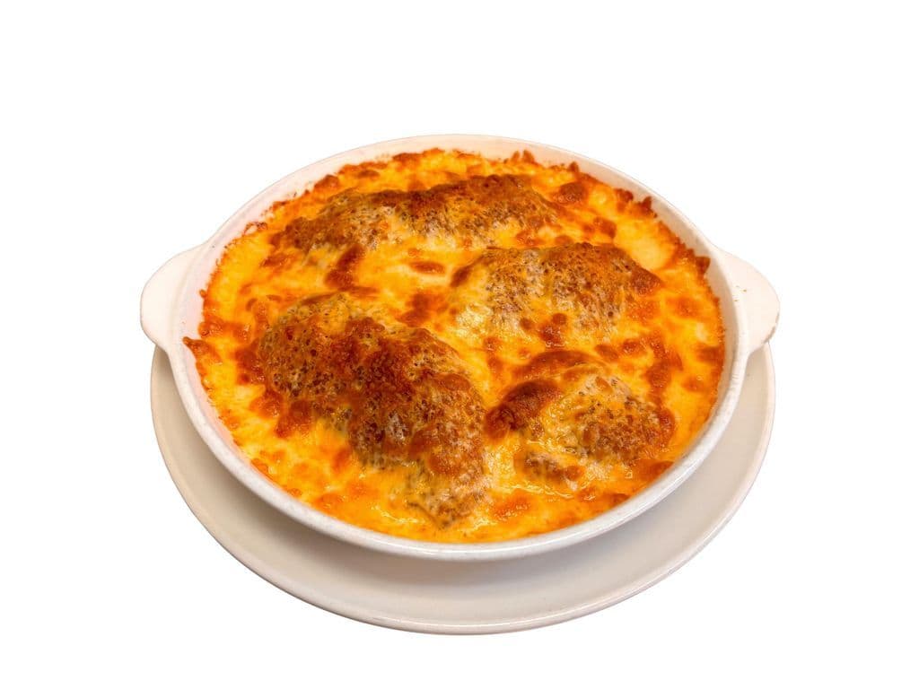 Baked Fried Rice with White Sauce Fish Cutlet(焗烤魚排飯)