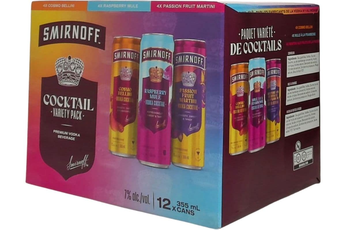 SMIRNOFF COCKTAIL COLLECTION 7% 12PK (12 x 355ML)
