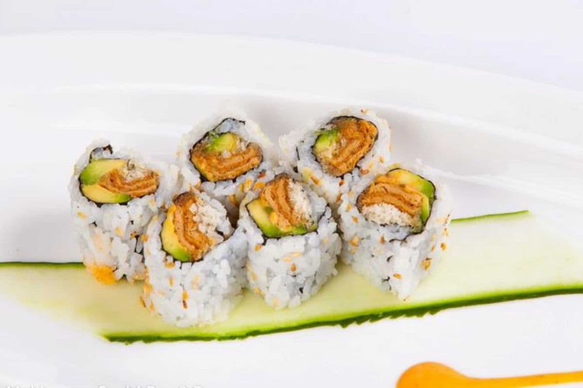 Spicy Inari and Avocado Maki Roll
